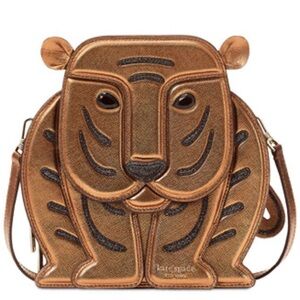 Kate Spade New York Goldie/ Felix 3D Tiger leather bag NWOT RARE
